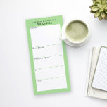 Spring Green Minimal Simple Grocery Shopping List Magnetic Notepad<br><div class="desc">Write your grocery list on this magnetic note pad for an easy way to plan your route through the store while shopping. The magnetic back sticks on your fridge, metal pantry door or whiteboard command centre. The simple, modern layout in fresh, pale spring green, black and white with sans serif...</div>