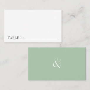 Spring green Modern typography minimalist wedding Place Card