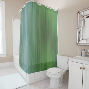 Spring Green Ombre Gradient Stripes Shower Curtain