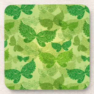 Spring Green Pattern Coaster