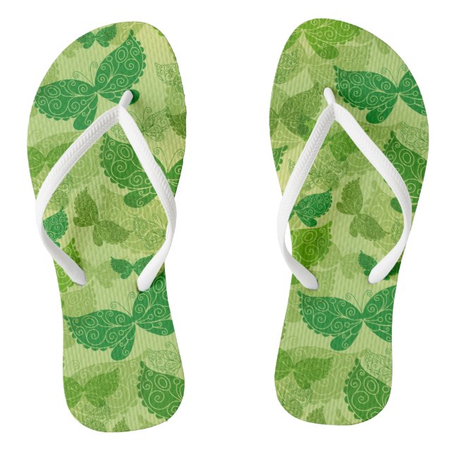 Spring Green Pattern Jandals (Footbed)