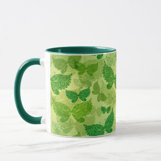 Spring Green Pattern Mug (Left)