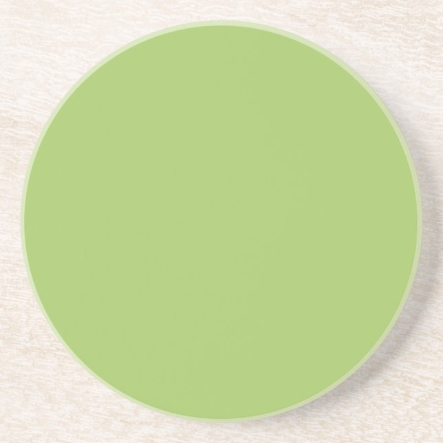 Spring Green, Plain Light Green, Solid Light Green Coaster (Front)