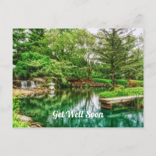 Spring Green Reflections Get Well Soon Postcard