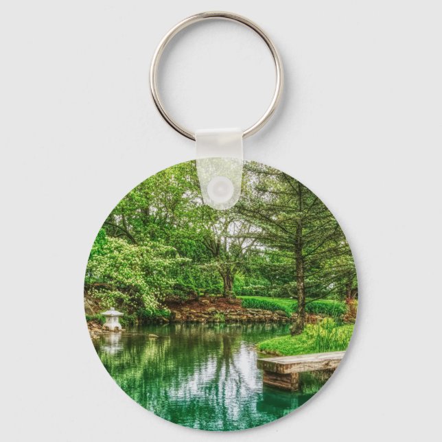Spring Green Reflections Key Ring (Front)