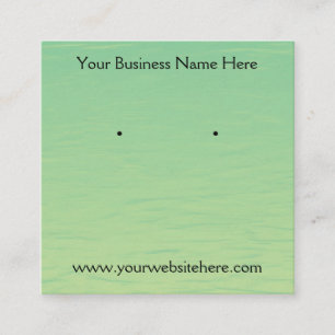 Spring Green Streaks Jewellery Display Square Business Card
