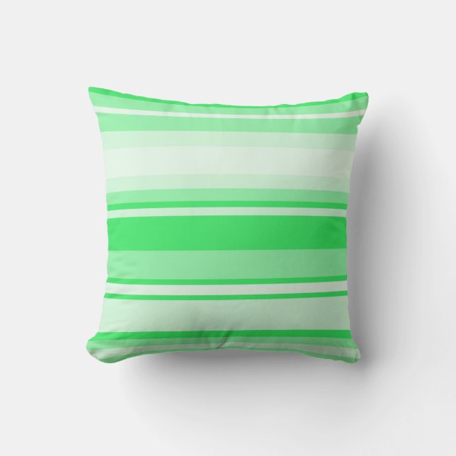Spring green stripes cushion (Front)