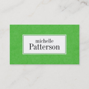 Spring Green Suede Look Modern Business Cards