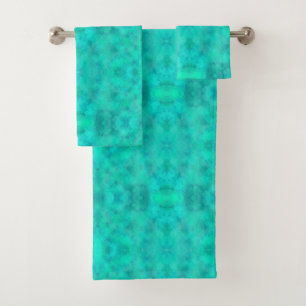 Spring Green Watercolor  Bath Towel Set