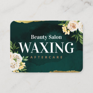 Spring Green Waxing Aftercare Card
