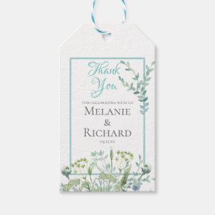 Spring Green Wild Herbs Thank You Favour Tags