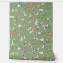 Spring greens duck pond Tissue Paper