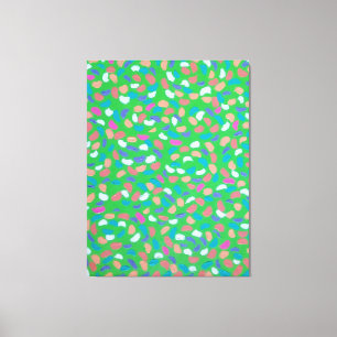 Spring Greens Painterly Art Canvas Print
