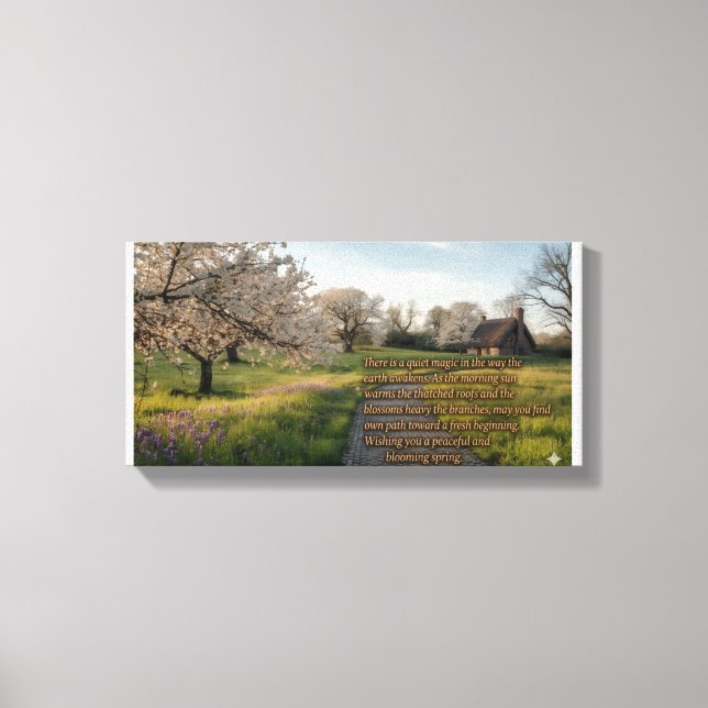 Spring greeting  canvas print (Front)