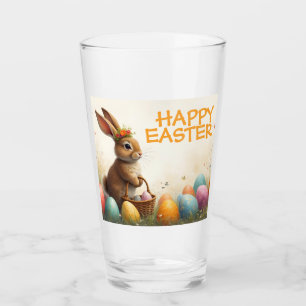 Spring Greetings from the Easter Bunny Glass