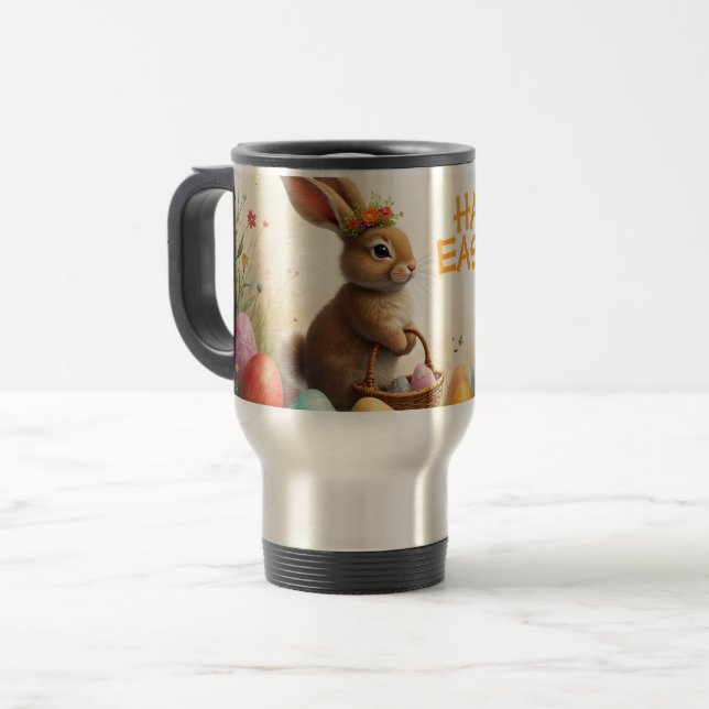 Spring Greetings from the Easter Bunny Travel Mug (Front Left)