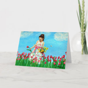 "Spring Greetings" Holiday Card