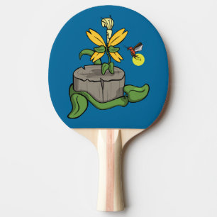 Spring Greets Summer Ping Pong Paddle