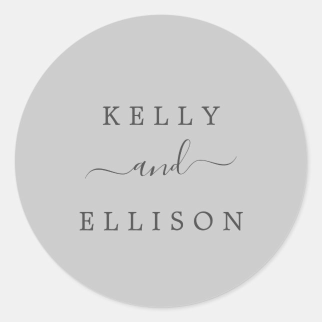 Spring Grey Wedding Envelope Seals (Front)