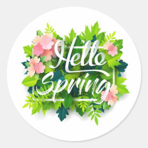 Spring Has Arrived Classic Round Sticker