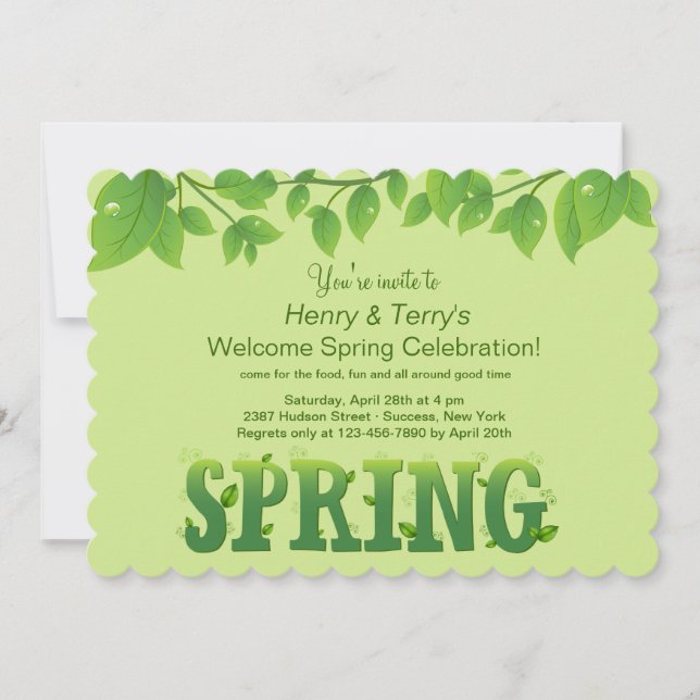 Spring Has Sprung Invitation (Front)