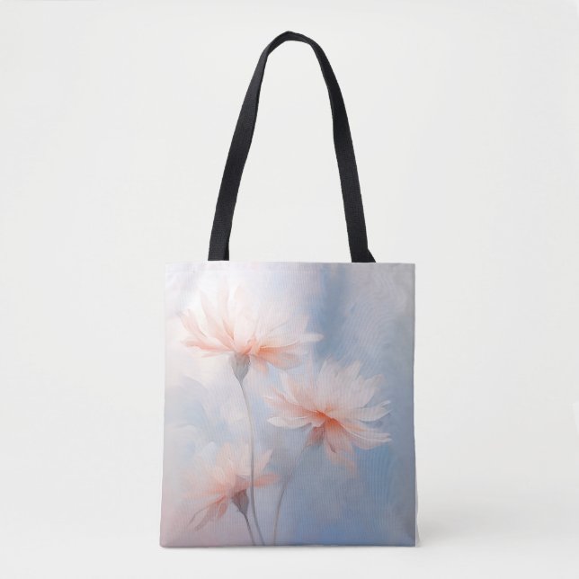 Spring Hazy Pastel Petal Wildflower Florals By Ava Tote Bag (Front)