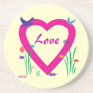 Spring Heart Valentine Coaster