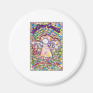 Spring Hearts Cancer Angel Magnet