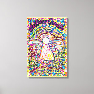 Spring Hearts Cancer Cannot Angel Canvas Painting