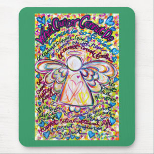 Spring Hearts Cancer Cannot Do Angel Mousepad