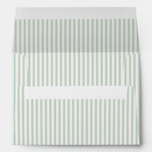 Spring Heritage Stripes Muted Sage Envelope