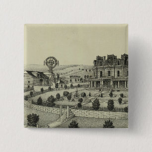 Spring Hill Farm, Chase County, Kansas 15 Cm Square Badge