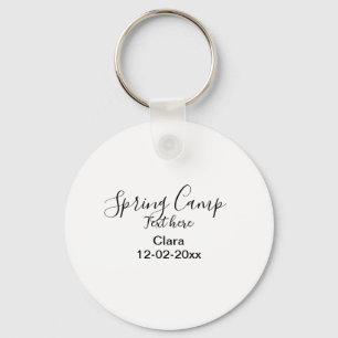 Spring holiday camping custom add name date key ring