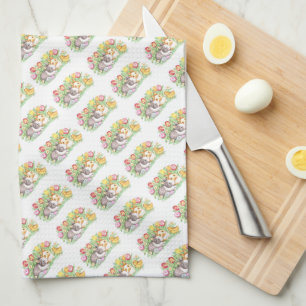 Spring Holiday Easter Bunny Kitchen Towels