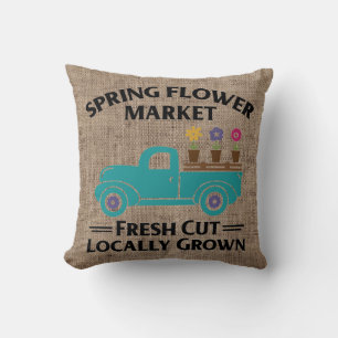 Spring Home Decor Throw Pillow