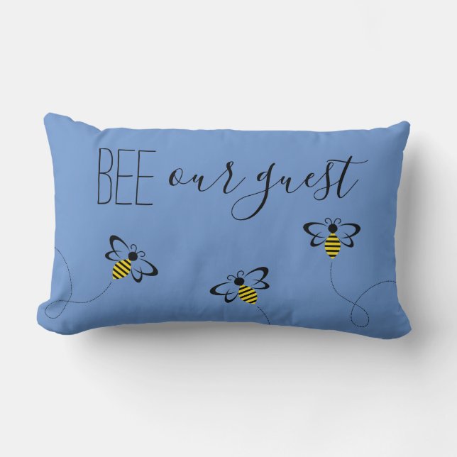 Spring Home Decor with Honey Bees Lumbar Cushion (Front)