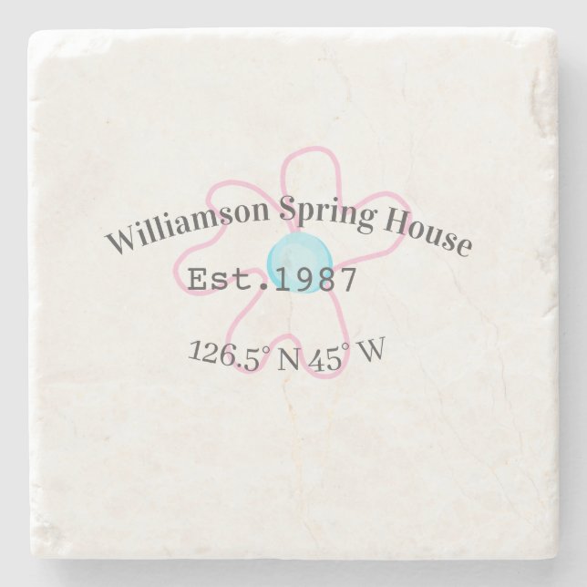 Spring house coordinates latitude longitude name d stone coaster (Front)