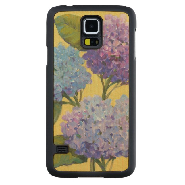Spring Hydrangeas I Carved Maple Galaxy S5 Case (Back)