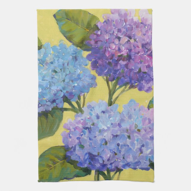 Spring Hydrangeas I Tea Towel (Vertical)