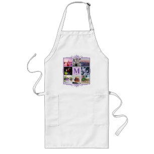 Spring Hygge Instagram Photo Grid Purple Plaid Long Apron
