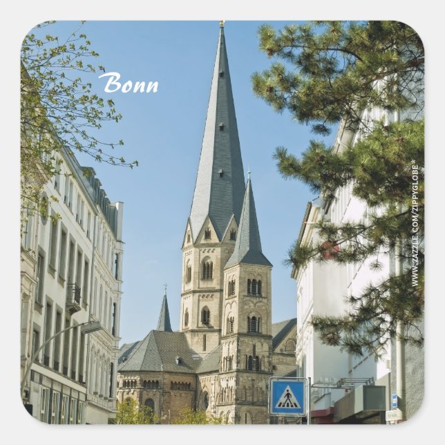 Spring in Bonn Square Sticker (Front)