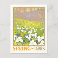 Spring in Indiana Dunes Vintage Travel Poster