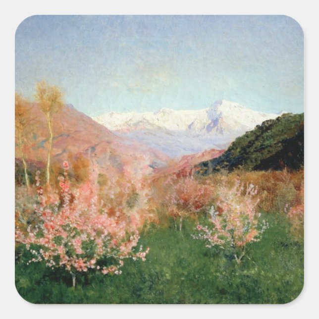 Spring in Italy, 1890 Square Sticker (Front)
