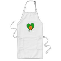 Spring in Love - Orange Tulips Long Apron