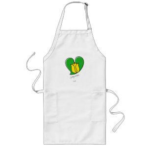 Spring in Love - Yellow Tulips Long Apron