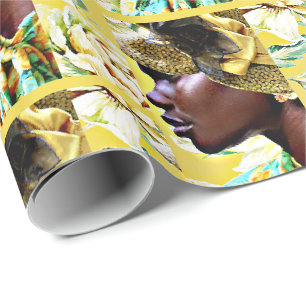 Spring in Paris 1925 Vintage Cloche Hat Portrait Wrapping Paper