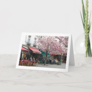 Spring in Paris Folded Blank Greeting Card