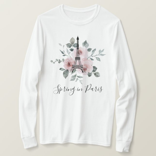 Spring in Paris - Girls' Trip Long Sleeve T-Shirt (Design Front)