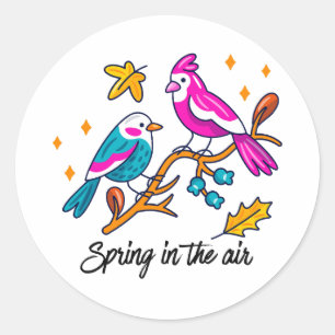 Spring in the air Classic Round Sticker