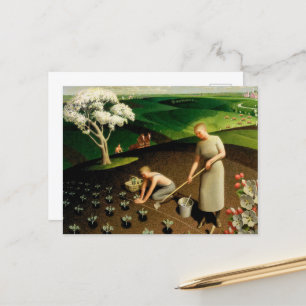 Spring in the Country by Grant Wood Holiday Postcard